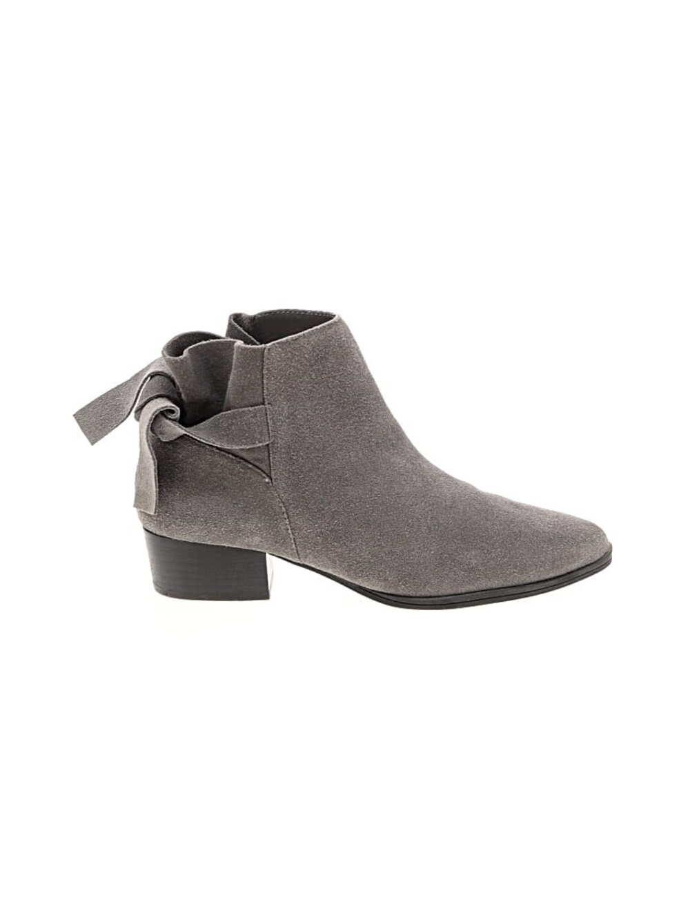 Aerosoles Crosswalk Ankle Booties - Grey Suede size 7.5